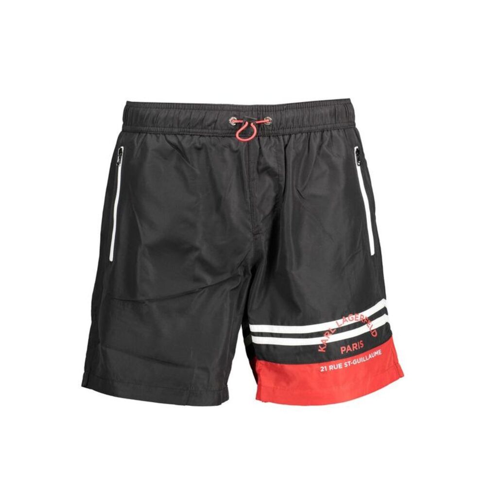Karl Lagerfeld Black Polyester Men's Swim Men's Boxer